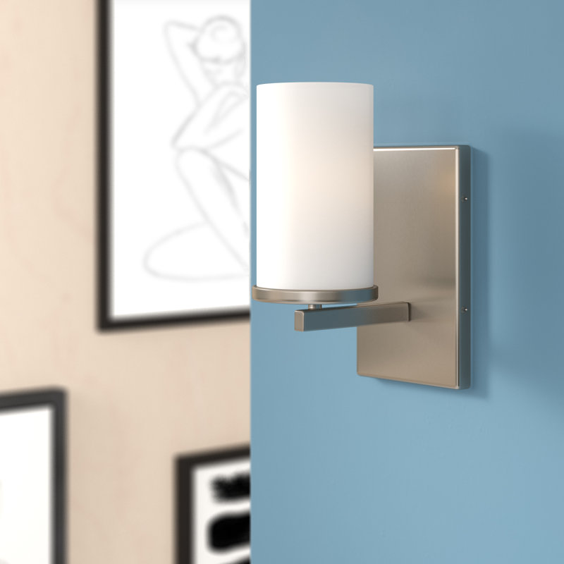 Appliques murales à bras 1 lumière Akala, Nickel brossé