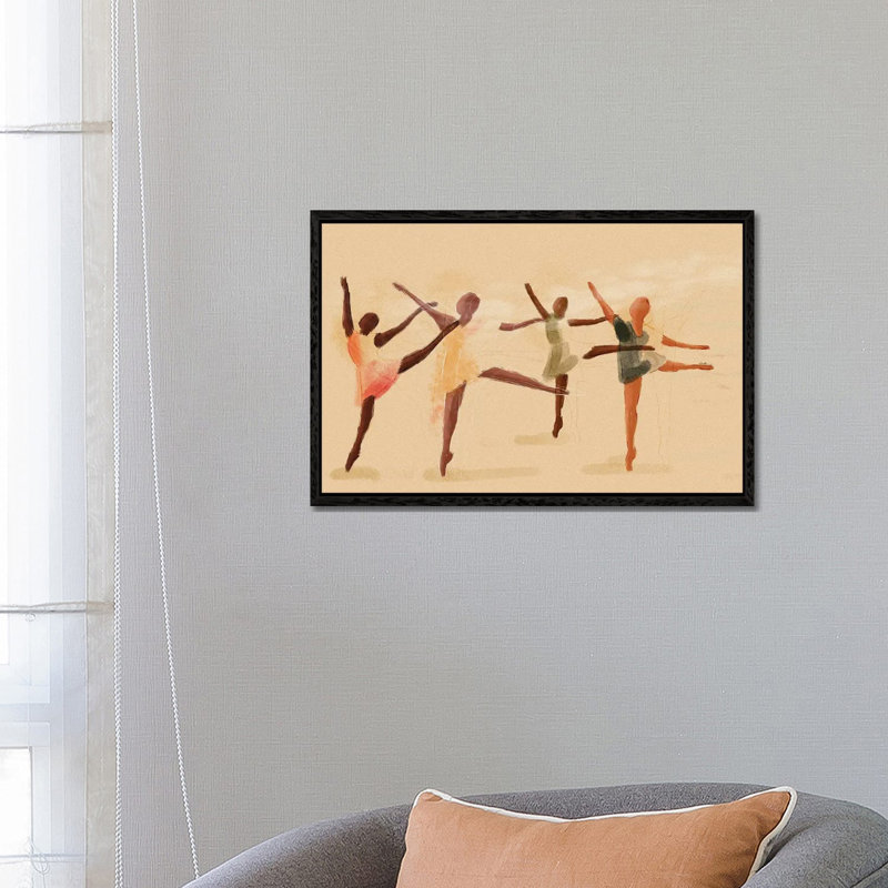 On Pointe by DeeLashee - Print on Canvas, 66.04 cm H x 45.72 cm W, Black Framed