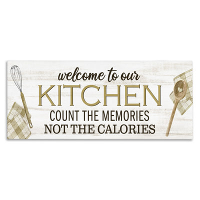 "Count Memories Not Calories", art mural sur toile par Kim Allen