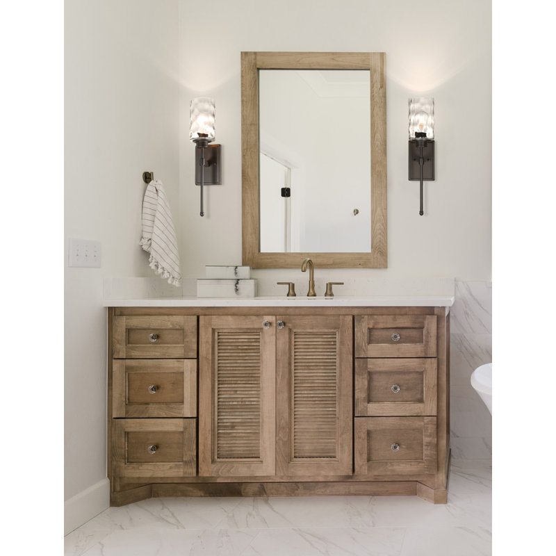 Pieternella Wall Sconce 1 Light Sconces Wall Lighting With Glass, Modern Bathroom Vanity Light, Dark Bronze