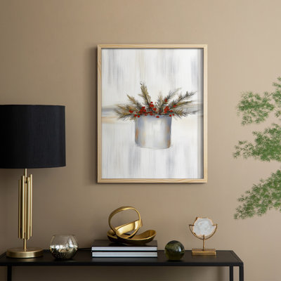 «Christmas Holiday Art CDXIV», reproduction d'art encadrée - bois massif