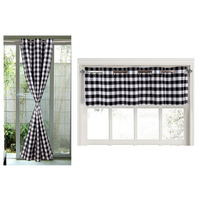 Ensemble de 3 rideaux semi-transparents avec passe-tringle 3 pièces Buffalo