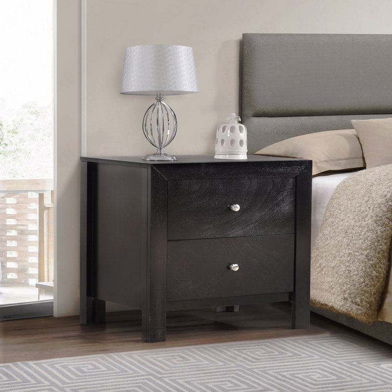 Table de chevet en noir chic, Noir