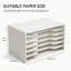 6-Tier Paper Organizer, Large Size Paper Storage Stackable Literature Organizer