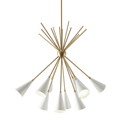 Lustre contemporain en métal Gianne