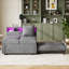 Grey Upholstered Chaise Lounge