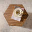 Table d'appoint Nesting Imitation Wood Grain, table d'appoint irrégulière-2013300255