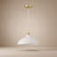 Luminaire suspendu blanc simple pour îlot de cuisine