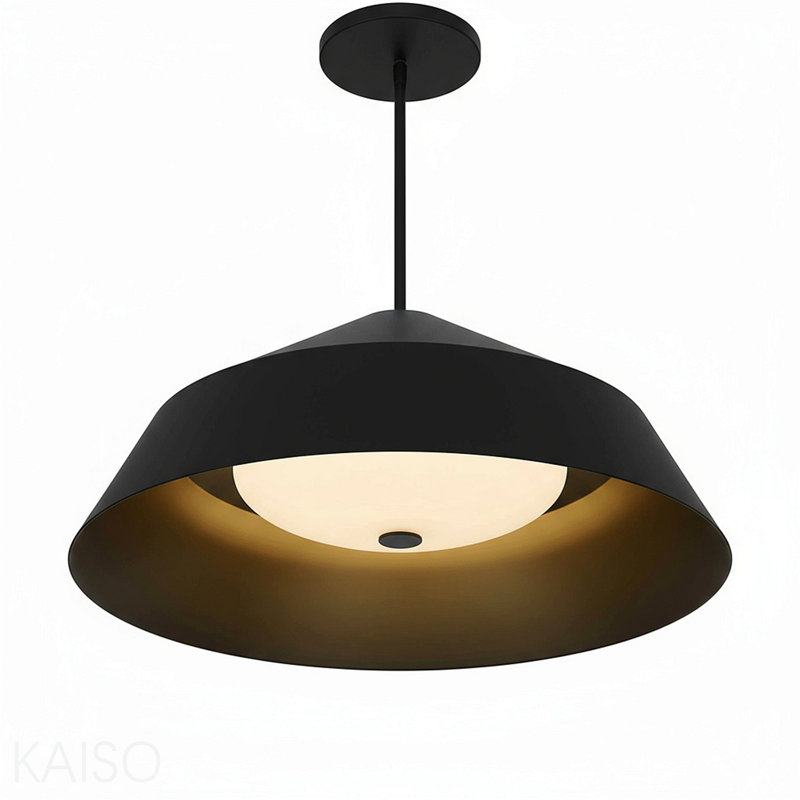 Luminaire suspendu à DEL 22 pouces de diamètre intégré, H 10 po x l 22 po x P 22 po