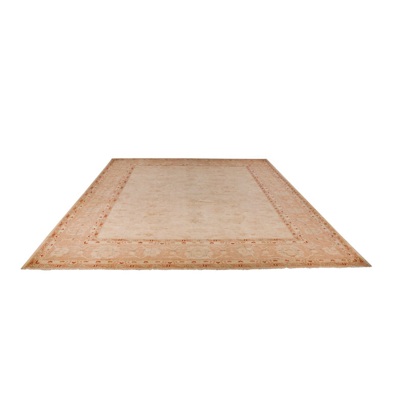 Tapis turc Oushak beige et rouge Anatolian