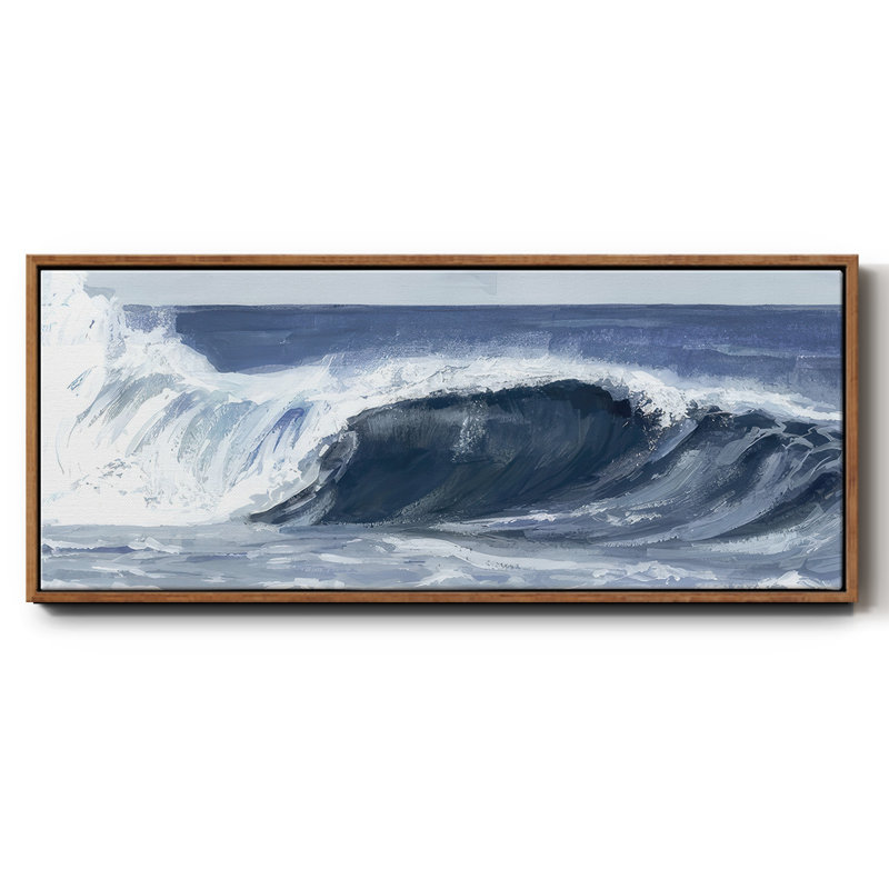 Surf Jet II - toile encadrée, Noyer, H 20 po x l 50 po x P 1,5 po
