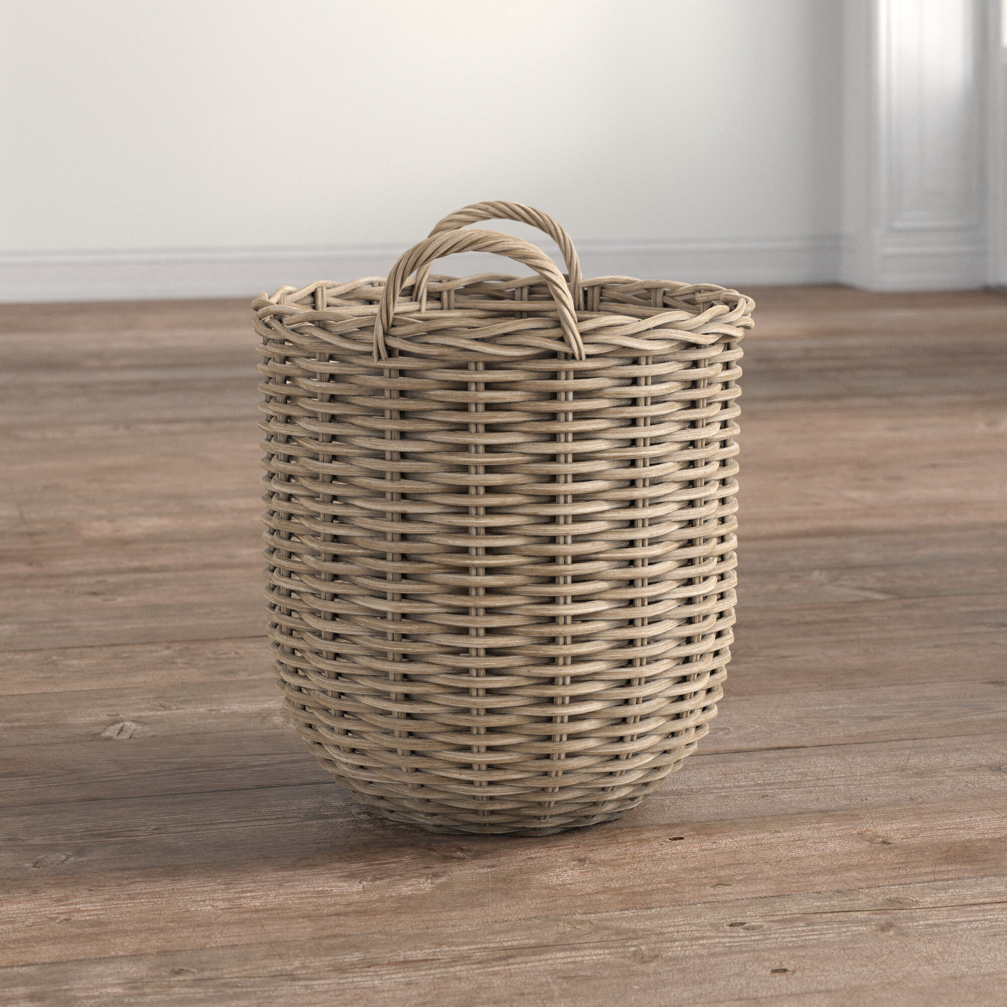 Euna  Wicker Storage Basket Small Dirty Clothes Basket