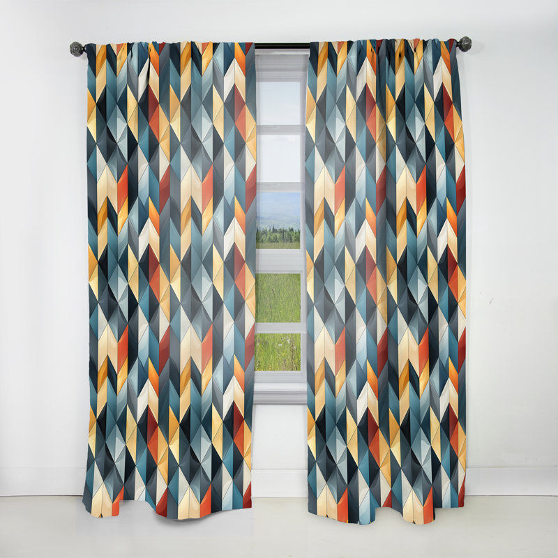 Scandinavian Simplicity Marble Pattern - Abstract Marble Marble Room Darkening Curtain - 1 Panels, 52" W x 108" L