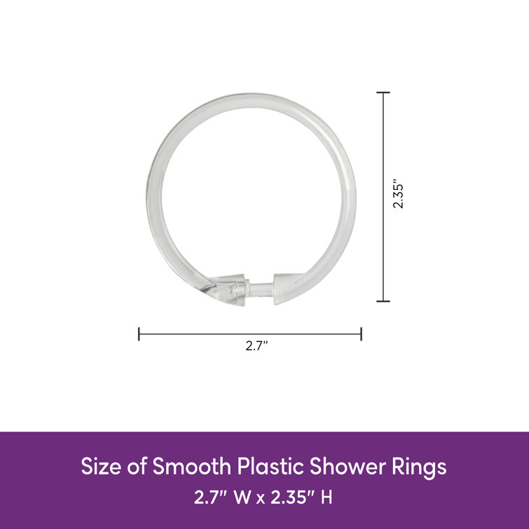 Plastic Curtain Rings: White - 32mm - 10pcs - Fabric Direct Online