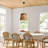 1 - Light LED 3000K Rattan Farmhouse Bohemian Pendant Light