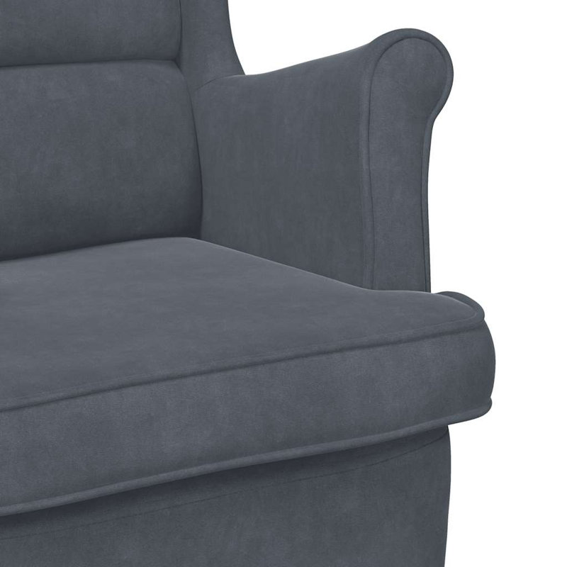 Jelez armchair, Polyester gris foncé