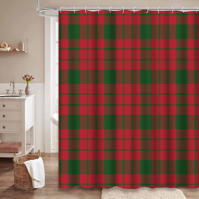 Rideau de douche Tartan, L 72 po x l 72 po