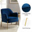 Chaise contemporaine Cleo de 26 po de largeur avec accoudoirs encastrés-1070063407