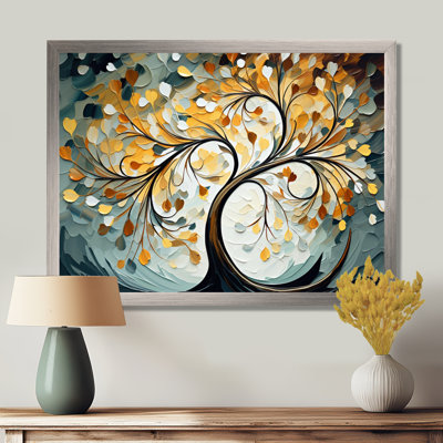 Yellow Grey Majestic Canopy Tree - Print
