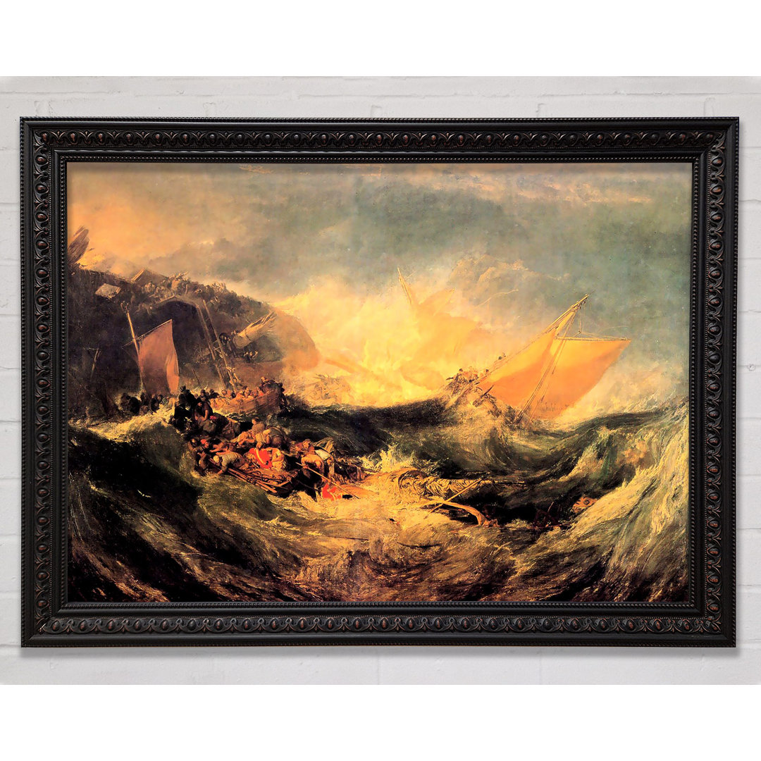 Wrack eines Transportschiffes von J.M.W. Turner - Einzelner Bilderrahmen Druck