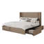Lit tapissier en velours côtelé avec 4 tiroirs de rangement, lit plateforme très grand avec tête de lit à oreilles, brun-1401923088-1401923086