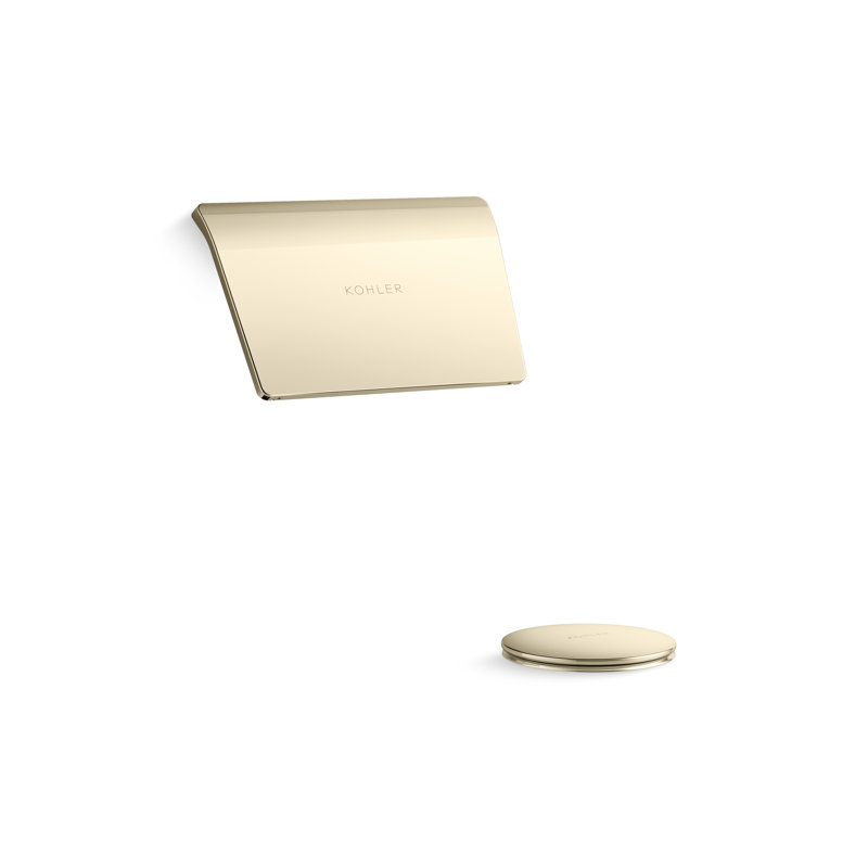 Tea-for-Two Bath Drain Trim, Vibrant French Gold