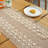 Farmhouse Rustic Cotton Table Runner With Tassel-1085355934