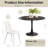 5-Piece Round Metal Pedestal Dining Table With 4 Dining Chairs-682510971-682510961