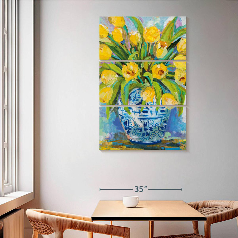 Harnek Ginger Jar Tulips, 65" H x 42" W