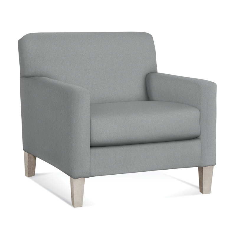 Tampa Armchair, Light Blue Performance Fabric; 0851-55, Frost White