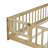 Queen Size Montessori Floor Bed With Fence & Door，kids Montessori Floor Bed With Safety Guardrails,floor Beds-469048227
