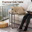 Table de bout en forme de C avec roulettes, casse-croûte et bureau pour ordinateur portable, table mobile en C pour le salon et la chambre à coucher dans les petits espaces