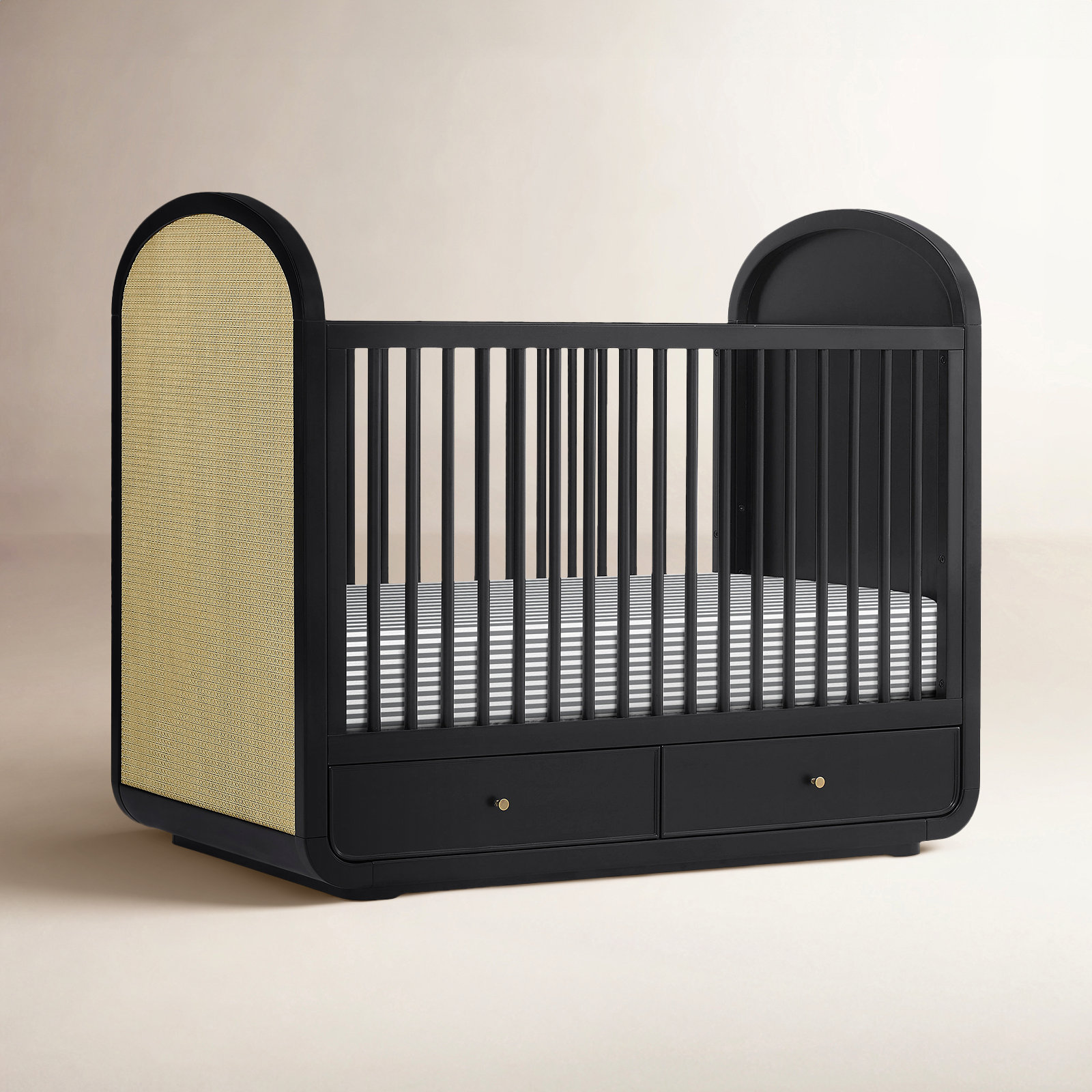 Aspen 4-in-1 Convertible Crib, Black