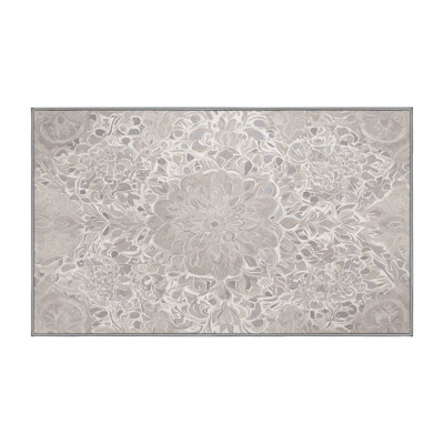 Tapis gris lavable à la machine