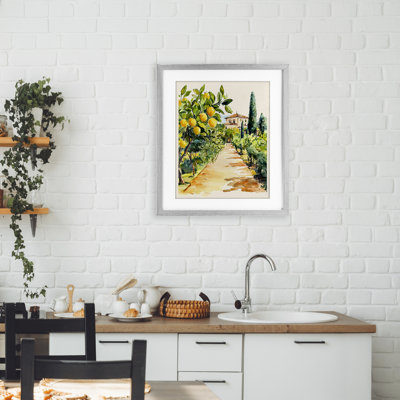 «Lemon Grove Pathway», reproduction encadrée sous verre, design par LSR Design Studio