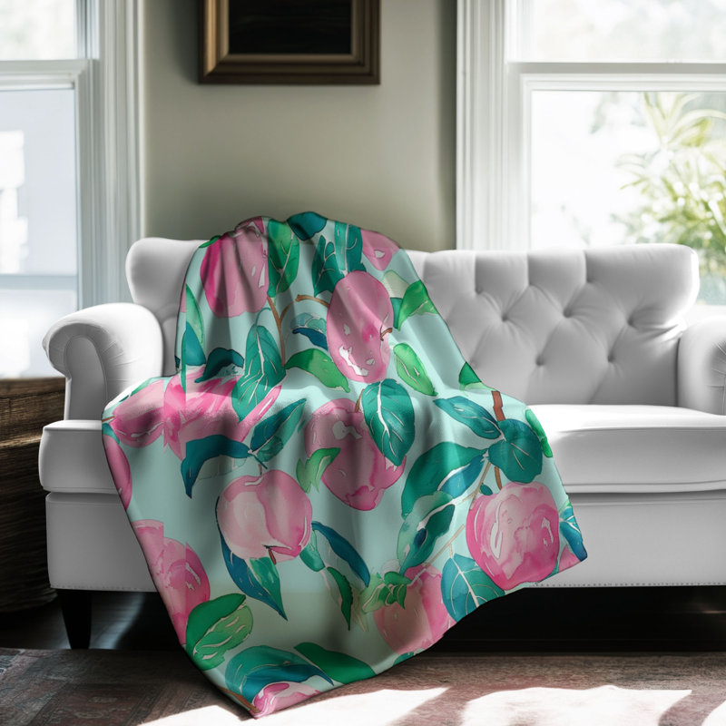 Stylish Apple Designs - Couverture Sherpa de qualité supérieure 1 pièce, L 60 po x L 80 po