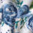3 Foot Rounded Bean Bag, Blue Rose Print-1787644583