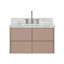   Ensemble de meuble-lavabo mural rectangulaire simple 36 po avec comptoir en marbre de Carrare et ensembles 1,5 po Ensuko-286159042-286159043