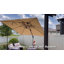 Parasol d'extérieur carré en porte-à-faux double de luxe 10 pi avec base, turquoise-1365540524