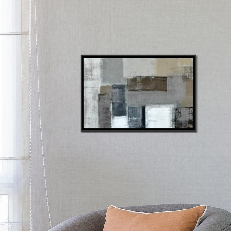 « the labyrinthe », impression sur toile, H 18 po x l 26 po x P 1,5 po, Toile avec cadre noir, Pas de tapis