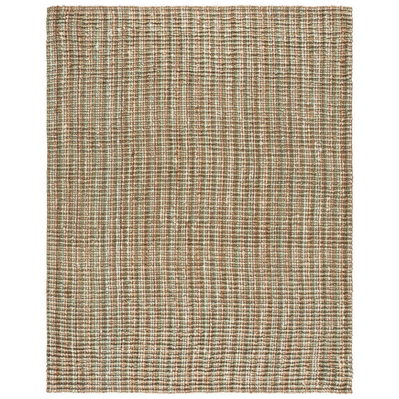 Alda Natural Hand Woven Jute Solid Color Rug, Rectangle 8' x 10'