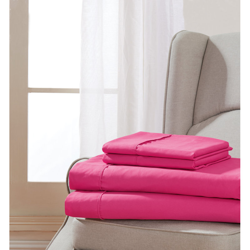 Microfiber Sheet Set, Queen, Coral