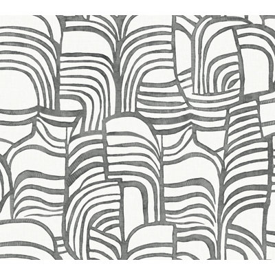 Papier peint adhésif en lin Featherwork