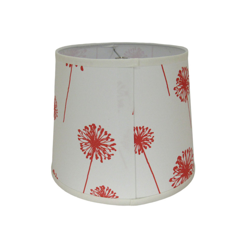 12" Modern Floral Drum Lampshade