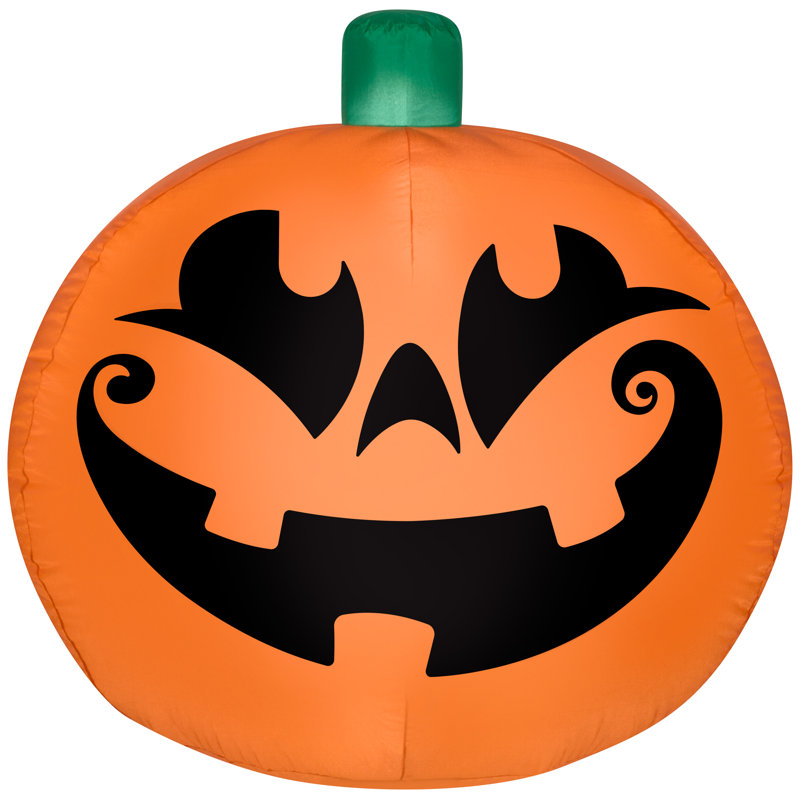 Orange Inflatable Happy Jack-O-Lantern, 2.5 ft Tall