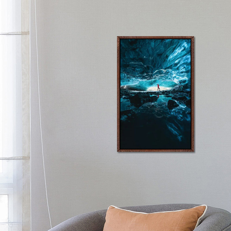 Iceland III by Daisuke Uematsu - Print on Canvas, 66.04cm H x 45.72cm W x 3.81cm D, Classic Brown Wood Framed