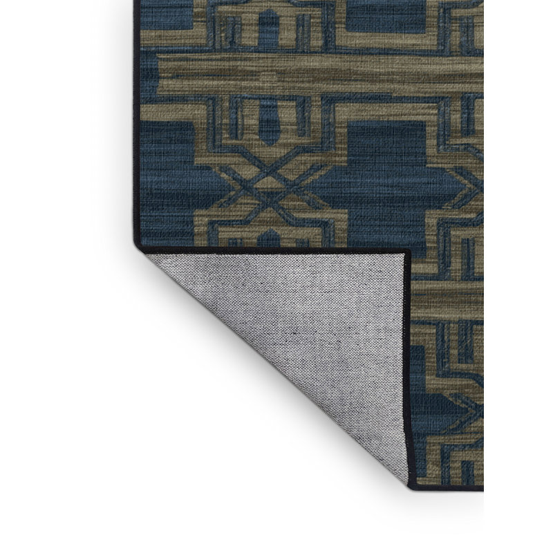 Machine Washable Trellis Gray Area Rug, Rectangle 2' x 3'