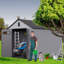 Remise de rangement en plastique pour jardin-118091671