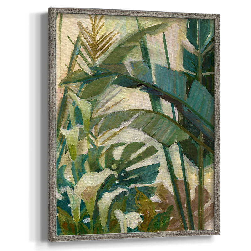 Nouveau cadre tropical imprimé - bois massif, H 11 po x l 9 po