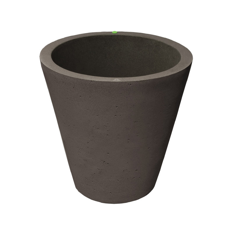 Pot à fleurs rond en plastique Doherty, Pierre brune
